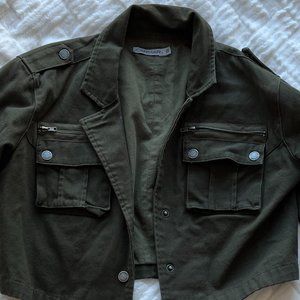 CARMAR ARMY GREEN CROP JACKET